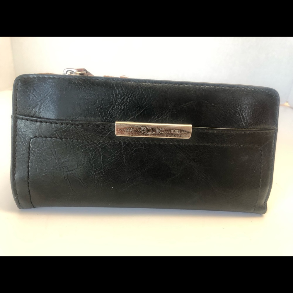 Black and brown Relic vintage wallet